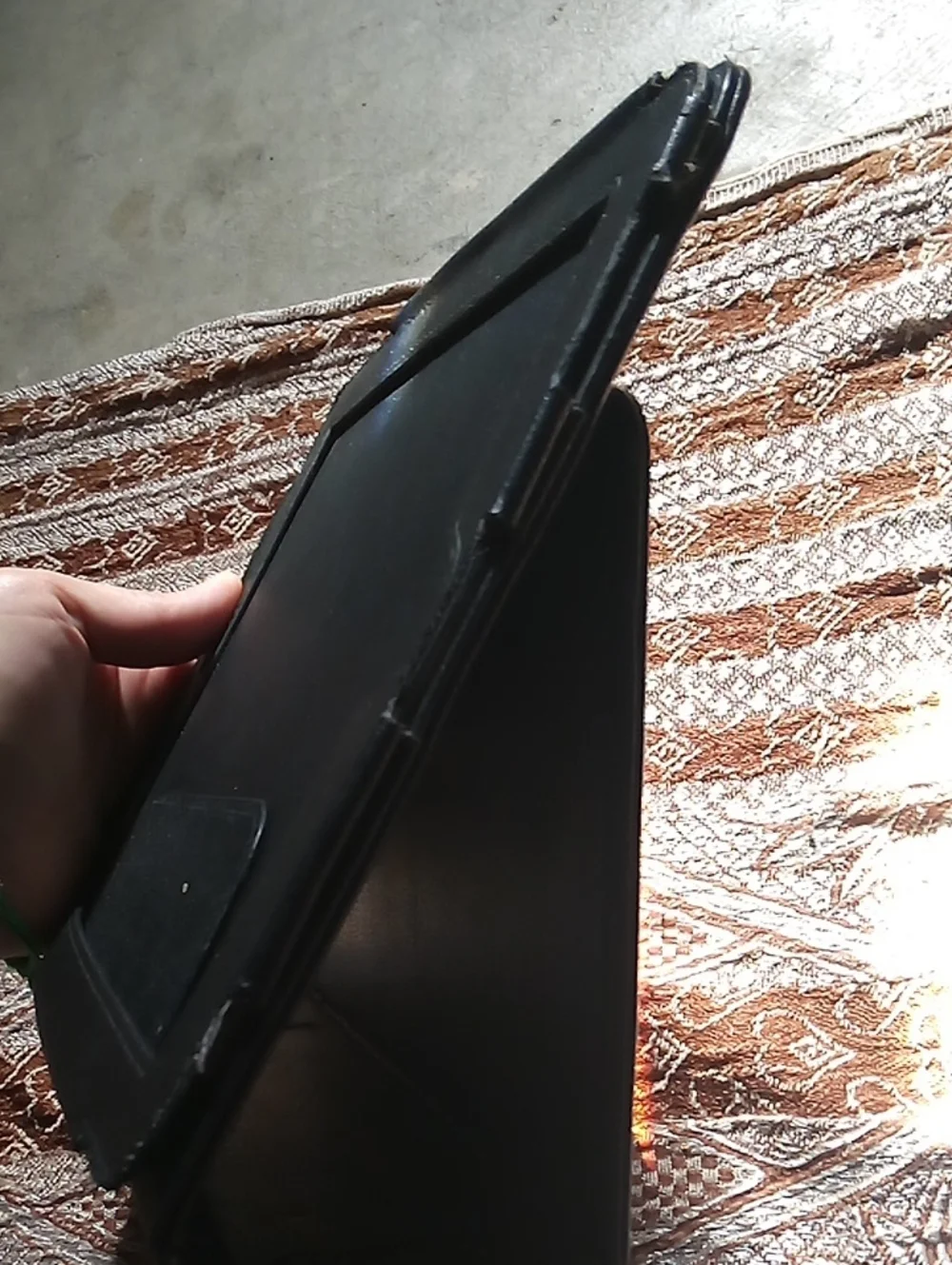 Men's Black Leather Folio Case - Unbranded